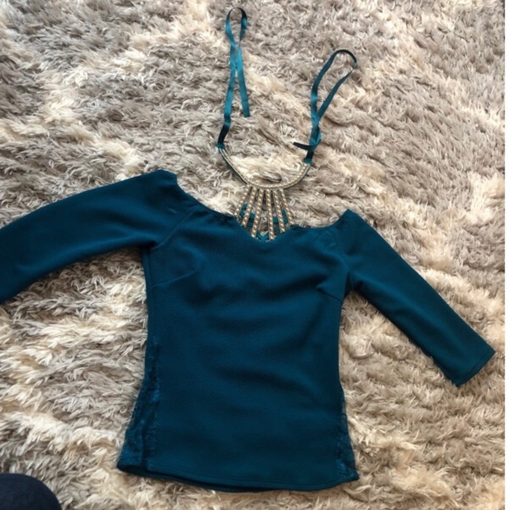 Turquoise top